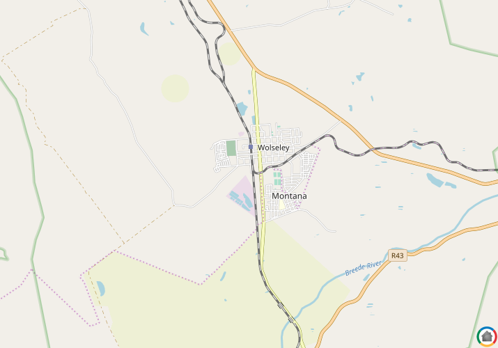 Map location of Wolseley